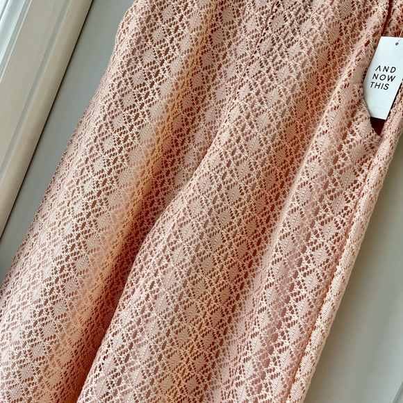 Crochet Wide Leg Peach Pants - Picture 2 of 5